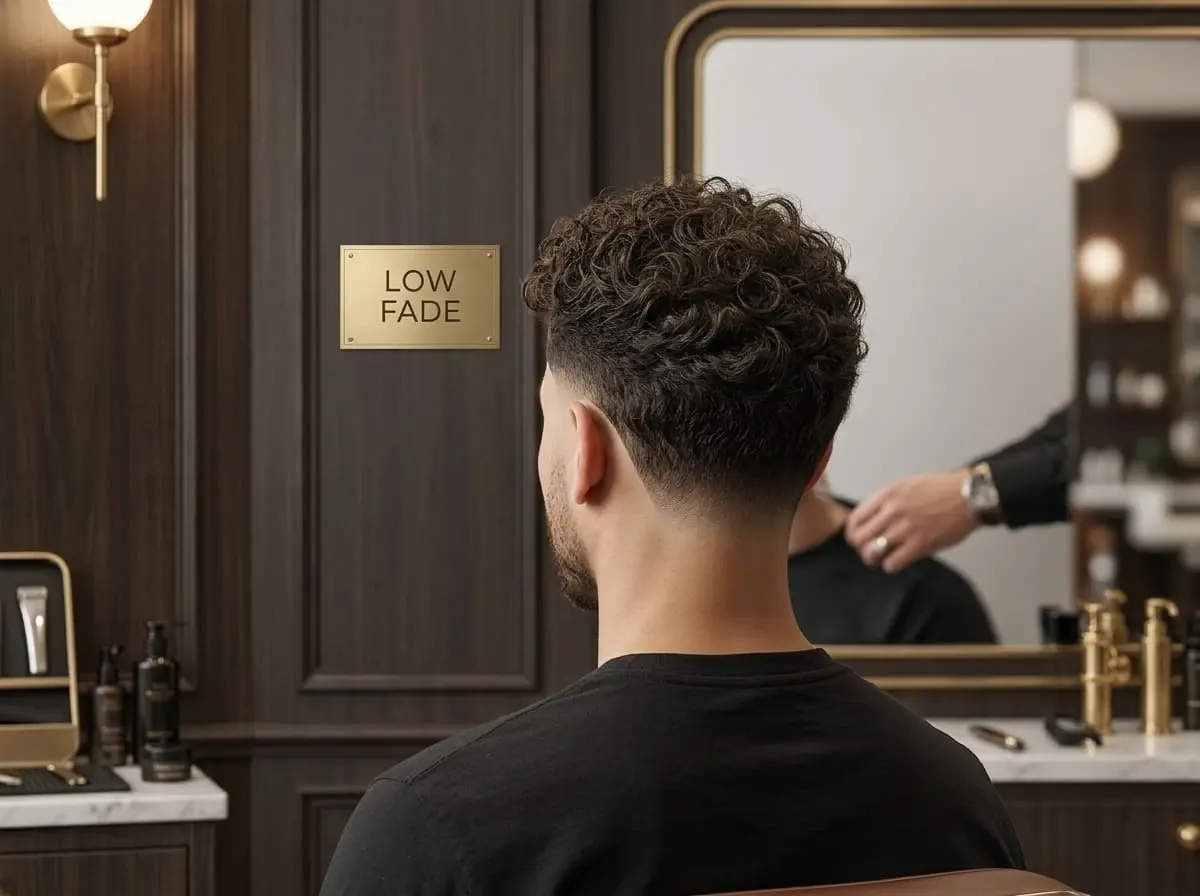 Coupe Low Fade réalisée par un barbier professionnel à domicile en Guyane française