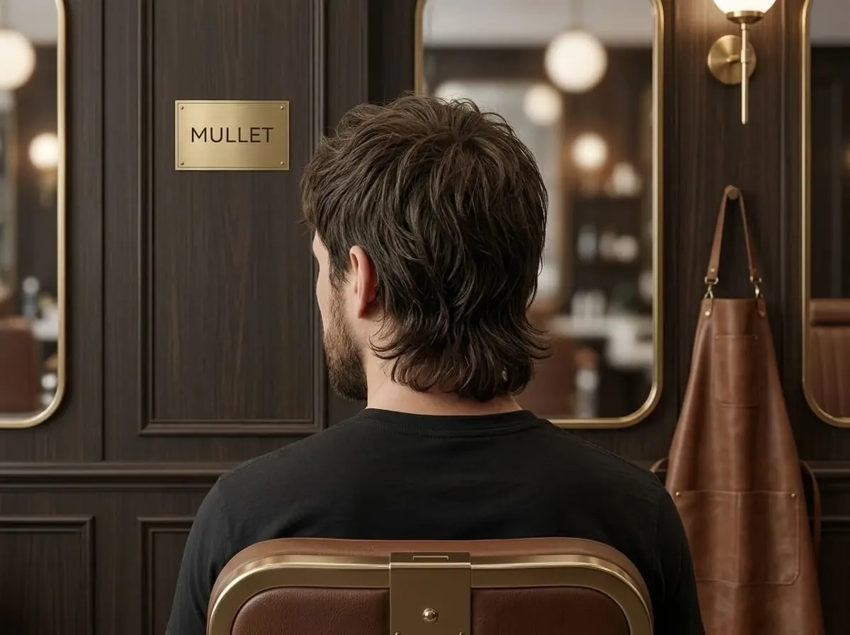 Coupe Mullet réalisée par un barbier professionnel à domicile en Guyane française